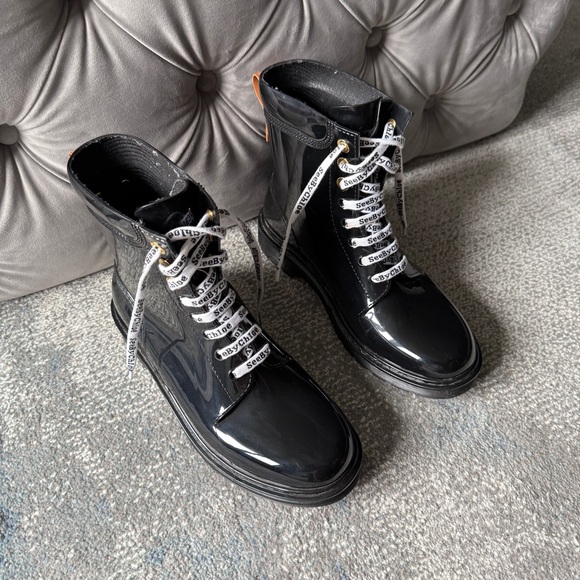 See By Chloe Black Rain Boots - Picture 5 of 7